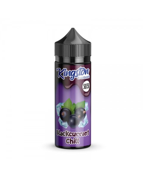 BLACKCURRANT CHILL E LIQUID KINGSTON 50/50 MENTHOL 100ML 50VG