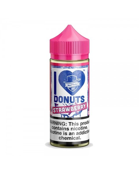 I LOVE DONUTS STRAWBERRY E LIQUID BY MAD HATTER 80ML 70VG