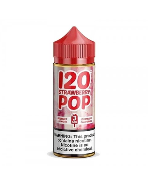 120 STRAWBERRY POP E LIQUID BY MAD HATTER 100ML 70VG
