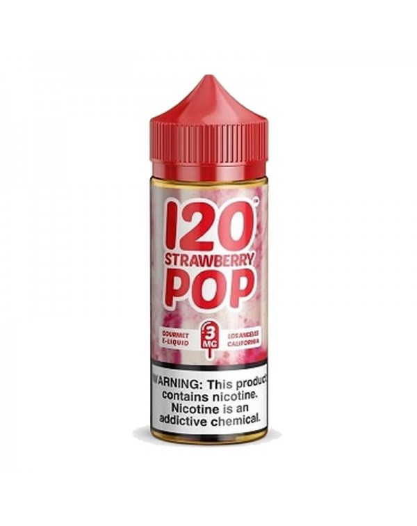 120 STRAWBERRY POP E LIQUID BY MAD HATTER 100ML 70...