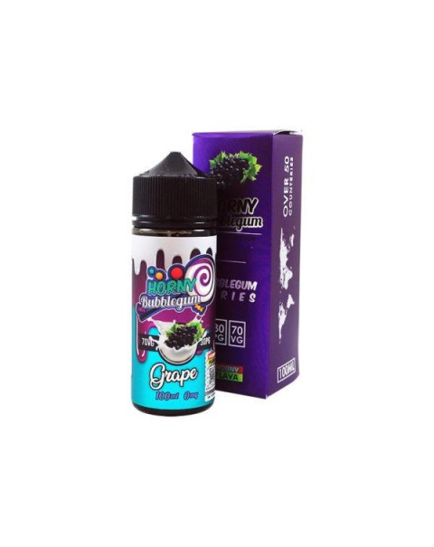 GRAPE BUBBLEGUM E LIQUID BY HORNY FLAVA 100ML 70VG