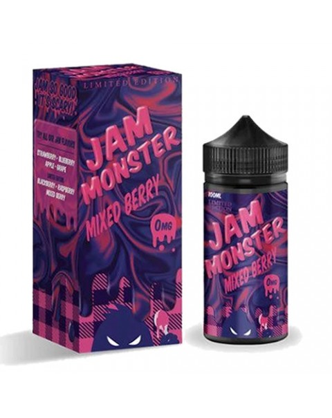 MIXED BERRY E LIQUID BY JAM MONSTER 100ML 75VG