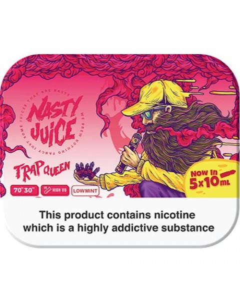 TRAP QUEEN E LIQUID BY NASTY JUICE - TDP MULTIPACK 5 X 10ML 70VG