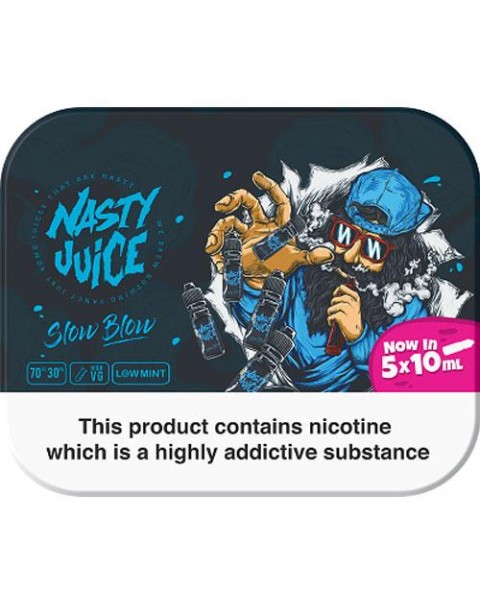 SLOW BLOW E LIQUID BY NASTY JUICE - TDP MULTIPACK 5 X 10ML 70VG