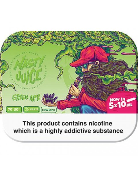 GREEN APE E LIQUID BY NASTY JUICE - TDP MULTIPACK 5 X 10ML 70VG