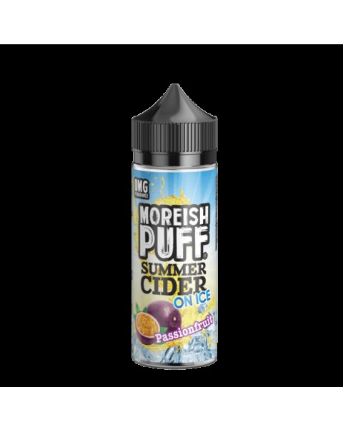 PASSIONFRUIT E LIQUID BY MOREISH PUFF - SUMMER CIDER ON ICE 100ML 70VG