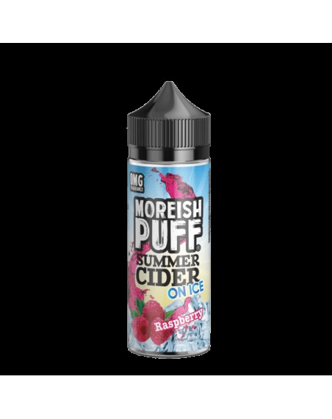 RASPBERRY E LIQUID BY MOREISH PUFF - SUMMER CIDER ON ICE 100ML 70VG