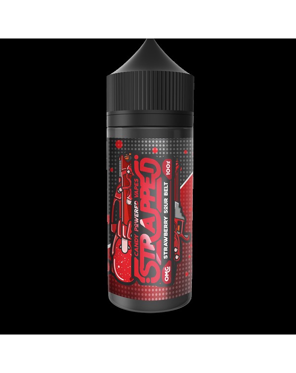 STRAWBERRY SOUR BELT E LIQUID BY STRAPPED 100ML 70...