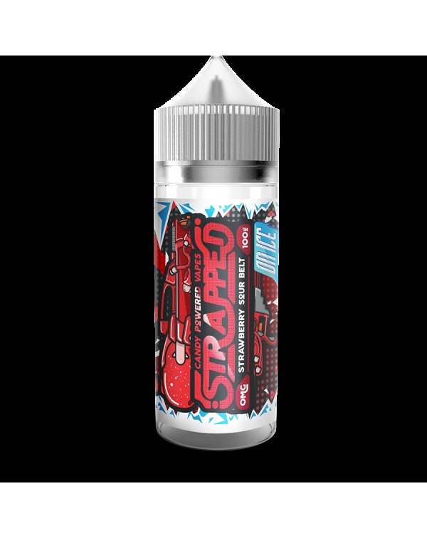 STRAWBERRY SOUR BELT ON ICE E LIQUID BY STRAPPED 1...