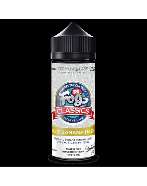 BLUE BANANA HAZE CLASSICS E LIQUID BY DR FOG 100ML 75VG