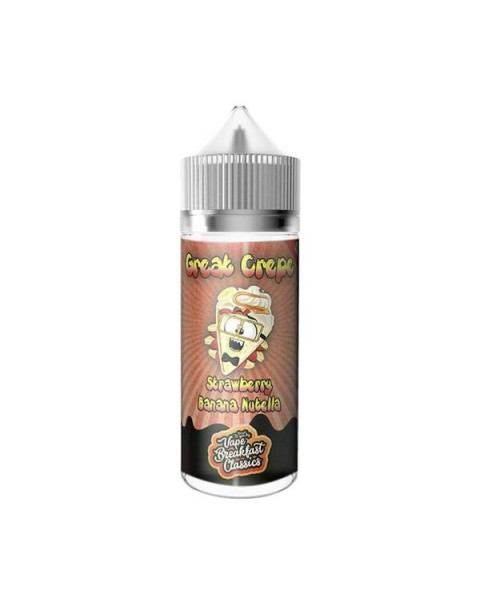 STRAWBERRY BANANA NUTELLA GREAT CREPE E LIQUID BY VAPE BREAKFAST CLASSICS 100ML 70VG