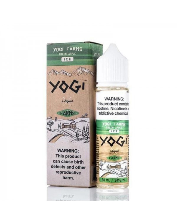 GREEN APPLE ICE E LIQUID BY YOGI FARMS 50ML 70VG