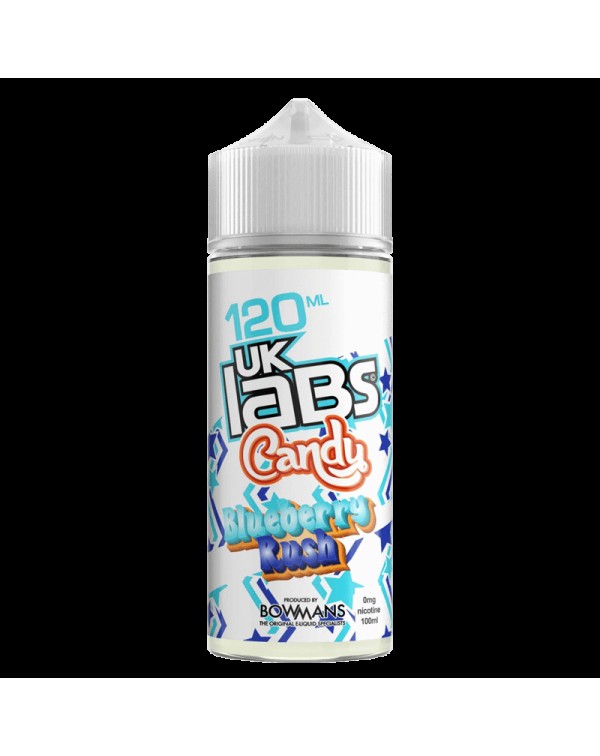 BLUEBERRY RUSH E LIQUID BY UK LABS - CANDY 100ML 7...
