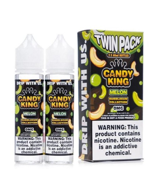 MELON E LIQUID BY CANDY KING BUBBLEGUM (2 X 50ML) 100ML 70VG