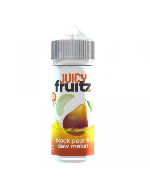 BLACK PEAR & DEW MELON E LIQUID BY JUICY FRUITZ 100ML 70VG