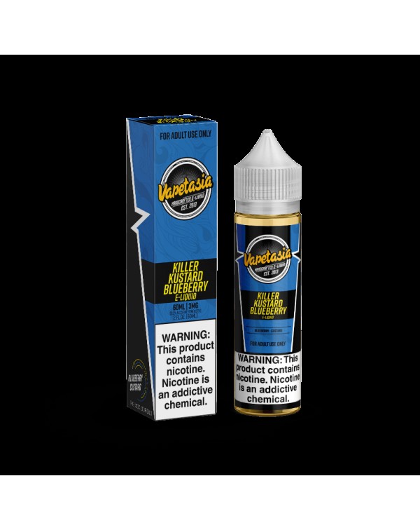 BLUEBERRY KILLER KUSTARD E LIQUID BY VAPETASIA 50M...