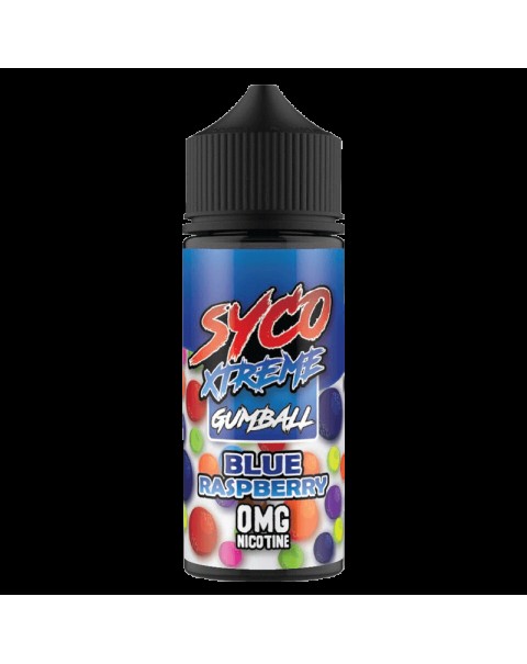 BLUE RASPBERRY E LIQUID BY SYCO XTREME GUMBALL 100ML 80VG