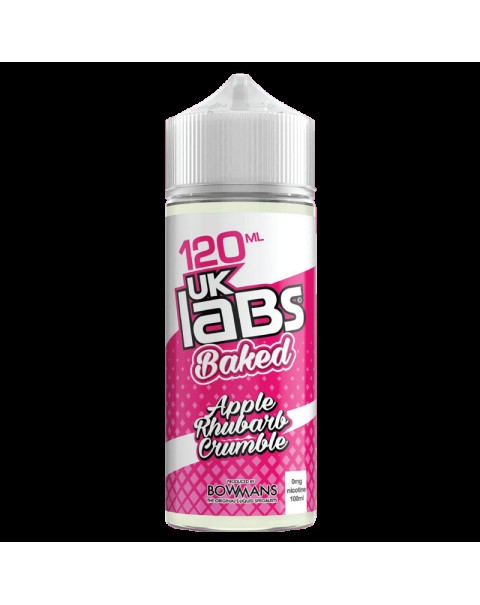 APPLE RHUBARB CRUMBLE E LIQUID BY UK LABS - BAKED 100ML 70VG