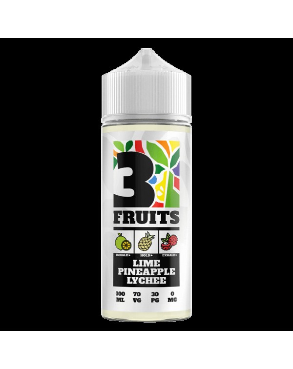 LIME PINEAPPLE LYCHEE E LIQUID BY 3 FRUITS 100ML 7...