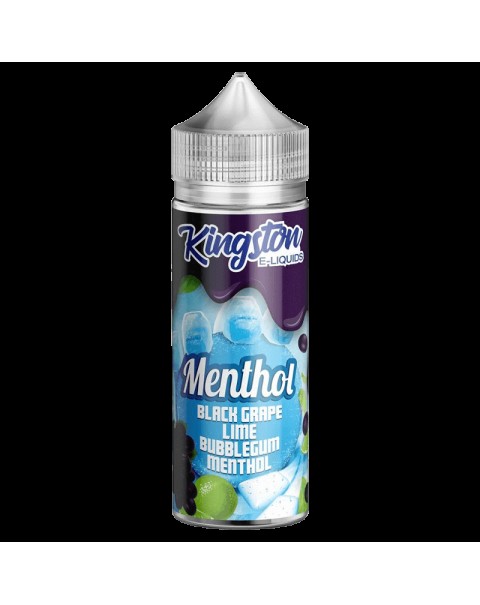 BLACK GRAPE LIME BUBBLEGUM E LIQUID KINGSTON MENTHOL 100ML 70VG