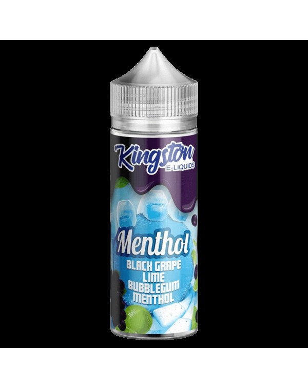 BLACK GRAPE LIME BUBBLEGUM E LIQUID KINGSTON MENTH...