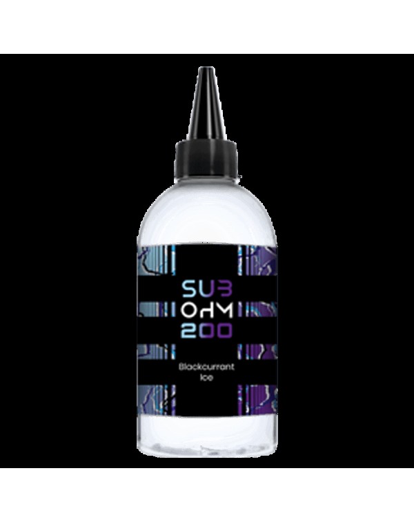 BLACKCURRANT ICE E LIQUID BY SUB OHM 200 200ML 70V...