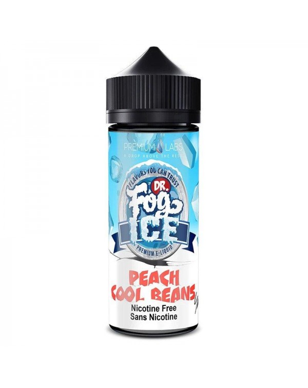 PEACH COOL BEANS ICE E LIQUID BY DR FOG 100ML 75VG