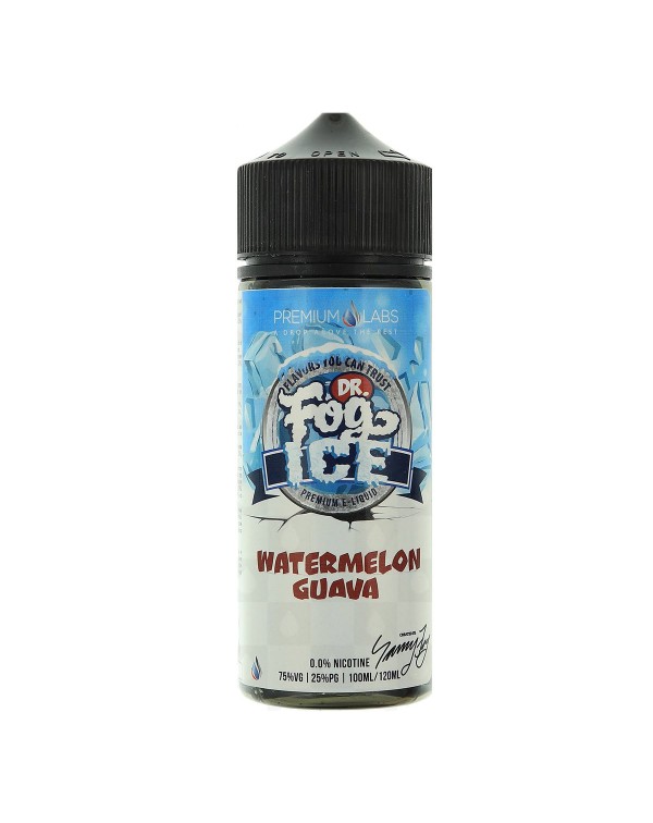 WATERMELON GUAVA ICE E LIQUID BY DR FOG 100ML 75VG