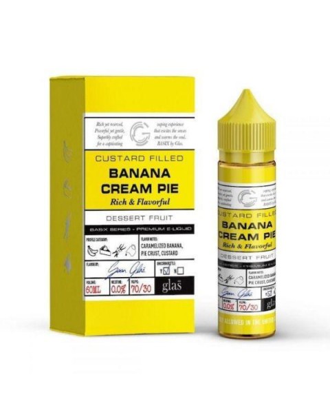 BANANA CREAM PIE E LIQUID BY GLAS BASIX 50ML 70VG