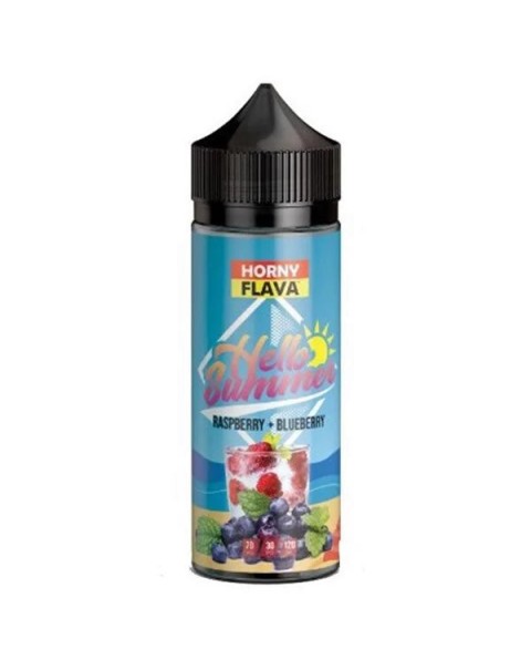 RASPBERRY BLUEBERRY THE SUMMER EDITION E LIQUID BY HORNY FLAVA 100ML 70VG