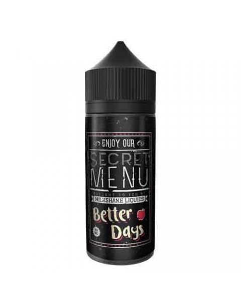 BETTER DAYS E LIQUID BY SECRET MENU MILKSHAKE LIQUIDS - BLACK MARKET 80ML 70VG