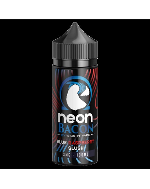 SLUSH'S BLUE RASPBERRY SLUSH E LIQUID BY NEON BACON 100ML 70VG