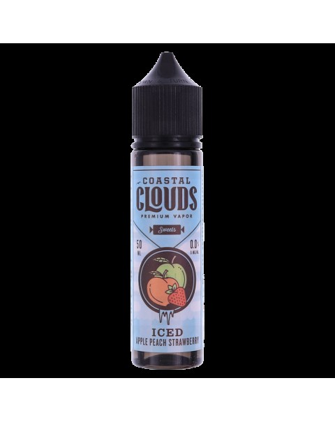 ICED APPLE PEACH STRAWBERRY E LIQUID BY COASTAL CLOUDS - SWEETS  50ML 70VG