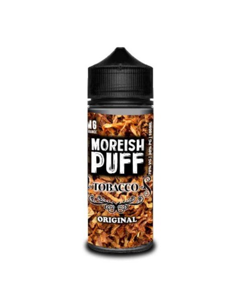 ORIGINAL TOBACCO E LIQUID BY MOREISH PUFF - TOBACCO 100ML 70VG