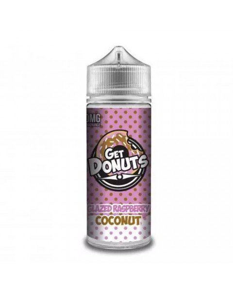 GLAZED RASPBERRY COCONUT E LIQUID BY GET DONUTS 100ML 70VG