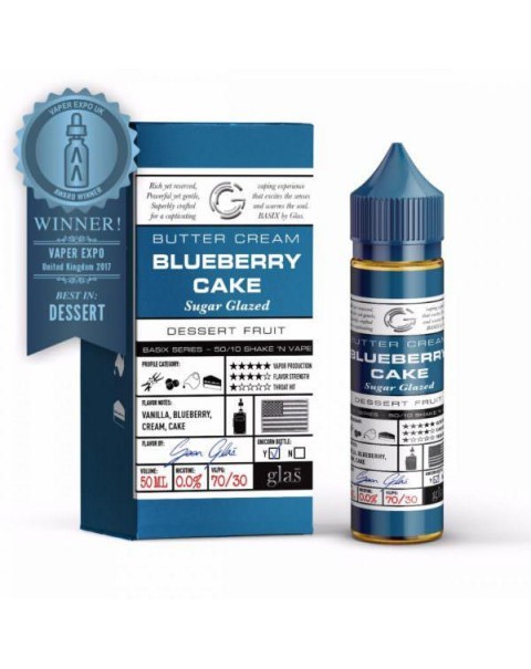 BLUEBERRY CAKE E LIQUID BY GLAS BASIX 50ML 70VG