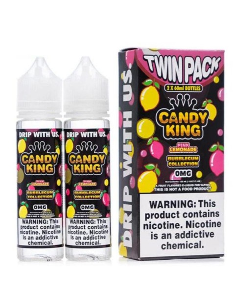 PINK LEMONADE E LIQUID BY CANDY KING BUBBLEGUM (2 X 50ML) 100ML 70VG