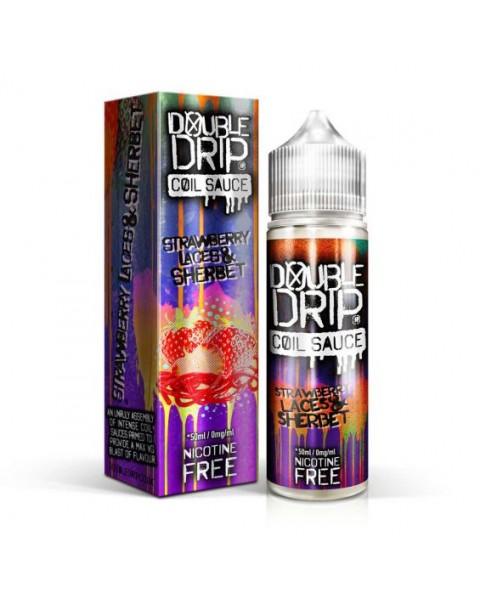 STRAWBERRY LACES AND SHERBET E LIQUID BY DOUBLE DRIP 50ML 80VG