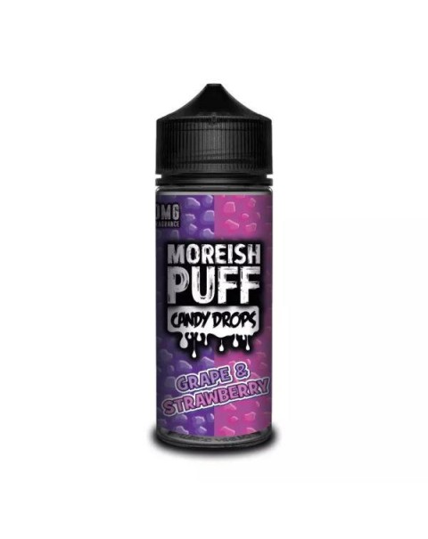 GRAPE & STRAWBERRY E LIQUID BY MOREISH PUFF - CANDY DROPS 100ML 70VG