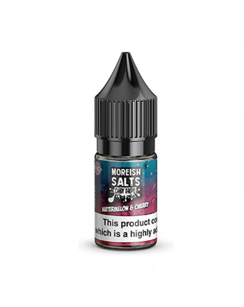 WATERMELON & CHERRY CANDY DROPS NICOTINE SALT E-LIQUID BY MOREISH SALTS