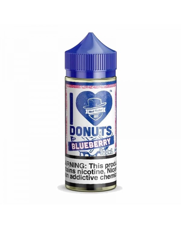 I LOVE DONUTS BLUEBERRY E LIQUID BY MAD HATTER 80M...