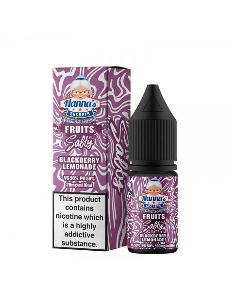 BLACKBERRY LEMONADE NICOTINE SALT E-LIQUIDS BY NANNA'S SECRET FRUITS SALTY