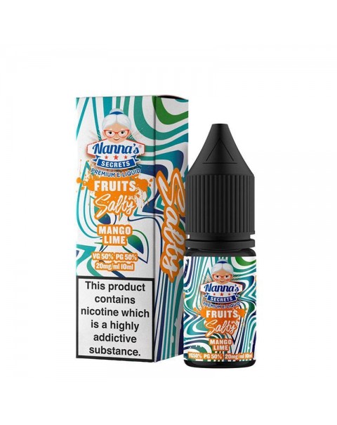 MANGO LIME NICOTINE SALT E-LIQUIDS BY NANNA'S SECRET FRUITS SALTY