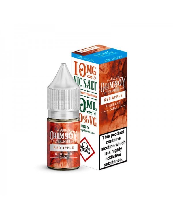 RED APPLE NICOTINE SALT E-LIQUID BY OHM BOY VOLUME...