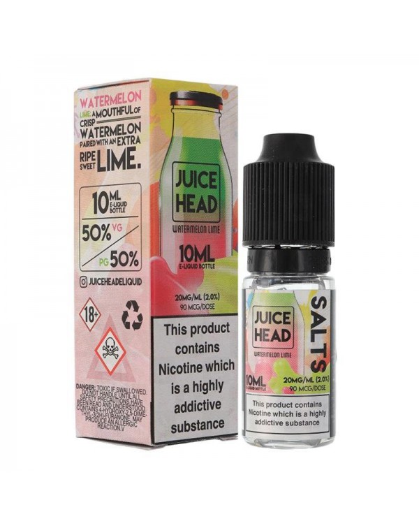 WATERMELON LIME NICOTINE SALT E-LIQUID BY JUICE HE...