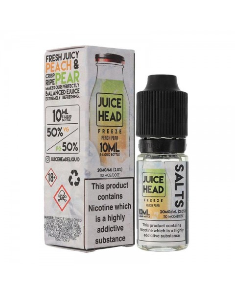 PEACH PEAR FREEZE NICOTINE SALT E-LIQUID BY JUICE HEAD SALTS