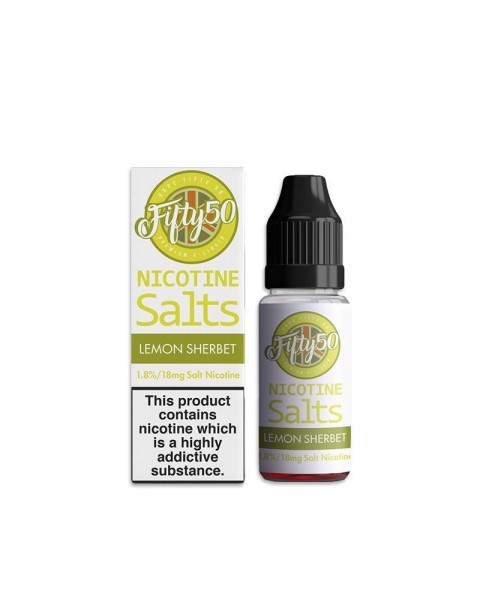 LEMON SHERBET NICOTINE SALT E-LIQUID BY FIFTY50 SALTS