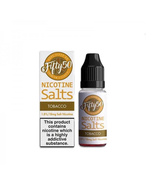 TOBACCO NICOTINE SALT E-LIQUID BY FIFTY50 SALTS