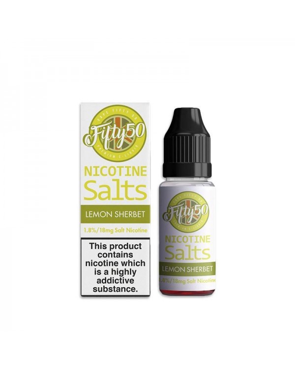 LEMON SHERBET NICOTINE SALT E-LIQUID BY FIFTY50 SA...