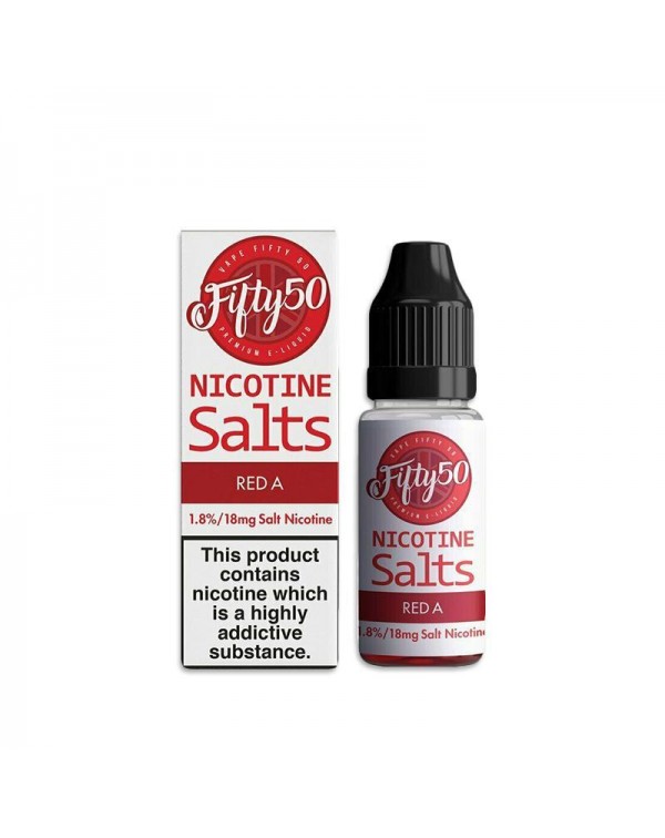 RED A NICOTINE SALT E-LIQUID BY FIFTY50 SALTS